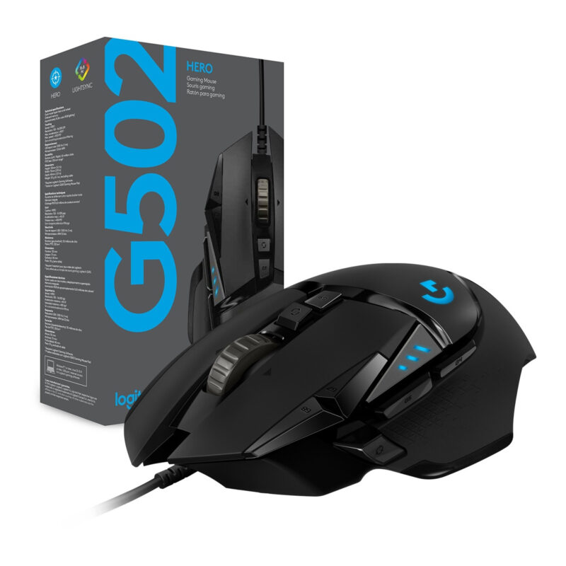 Logitech G502 HERO 25k High Performance Black Wired Gaming Mouse - Image 7