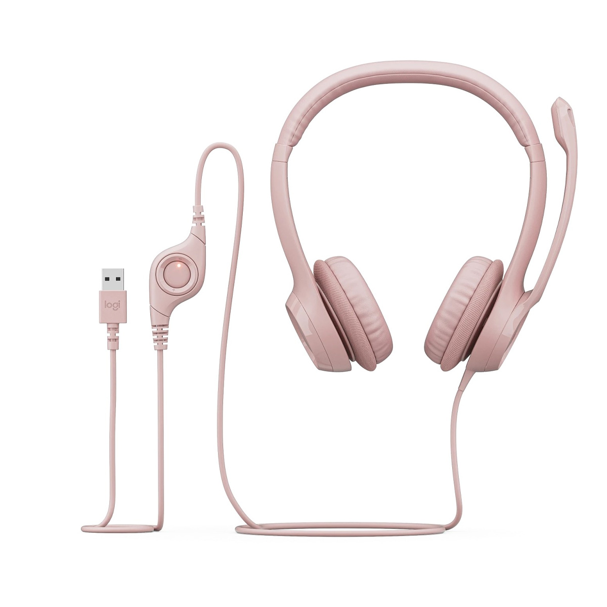 Logitech H390 USB Type-A Rose Wired Calling Headset - Image 2