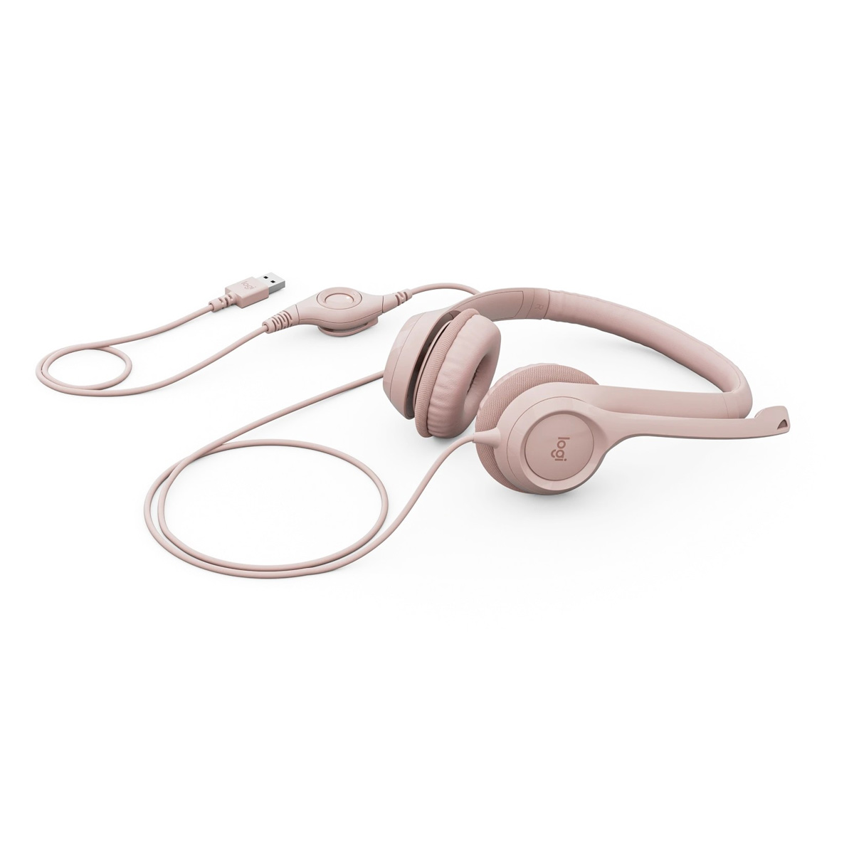 Logitech H390 USB Type-A Rose Wired Calling Headset - Image 3