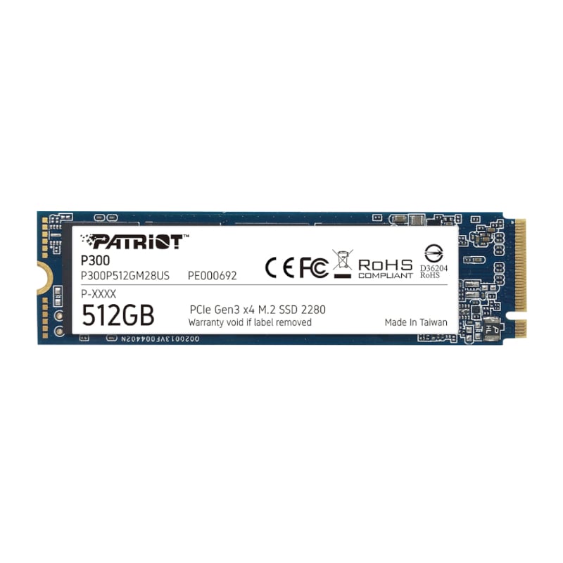 512GB Patriot P300 M.2 PCIe NVMe SSD