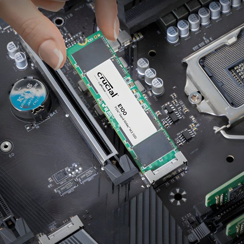 480GB Crucial E100 PCIe Gen4 2280 NVMe M.2 SSD - Image 2
