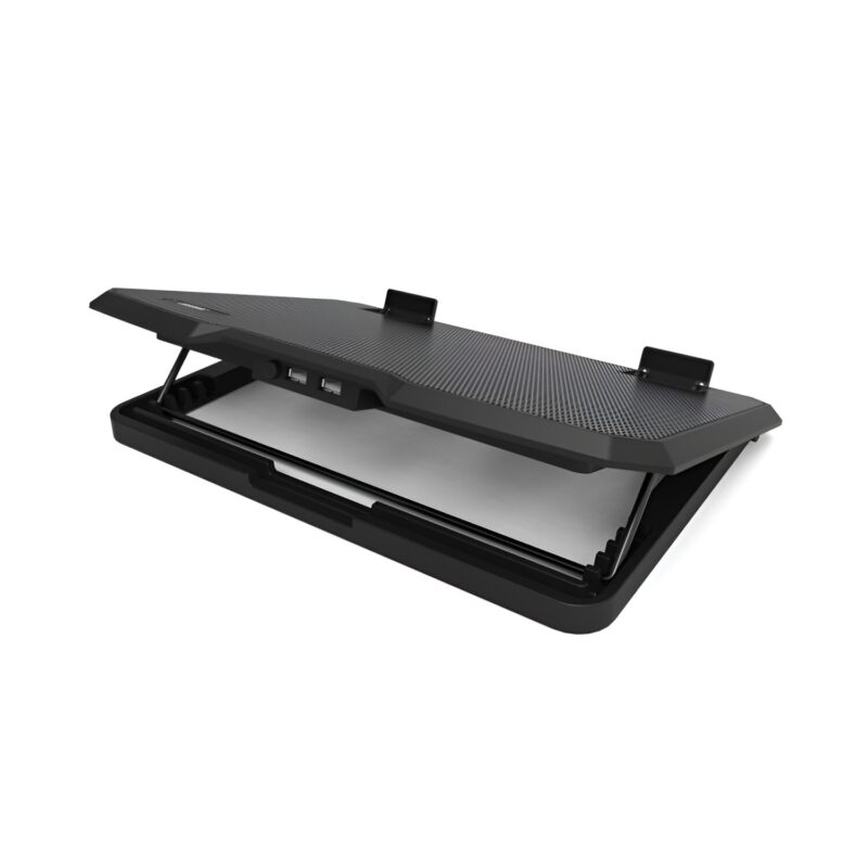 Port Ergonomic Notebook Cooler Pro, with Dual Fans and USB Ports - Image 4