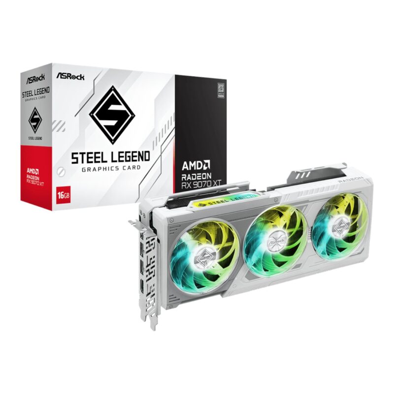 16GB ASRock AMD Radeon RX 9070 XT Steel Legend Graphics Card