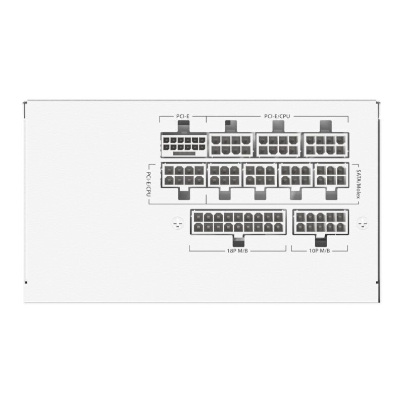 850W Antec GSK GEN5 ATX3.1 and PCIE5.1 80 Plus Gold Fully Modular White - Image 6
