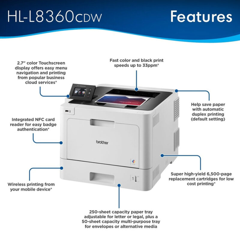 Brother HLL8360CDW Color Laser Printer - with 3yr Warranty - Image 4