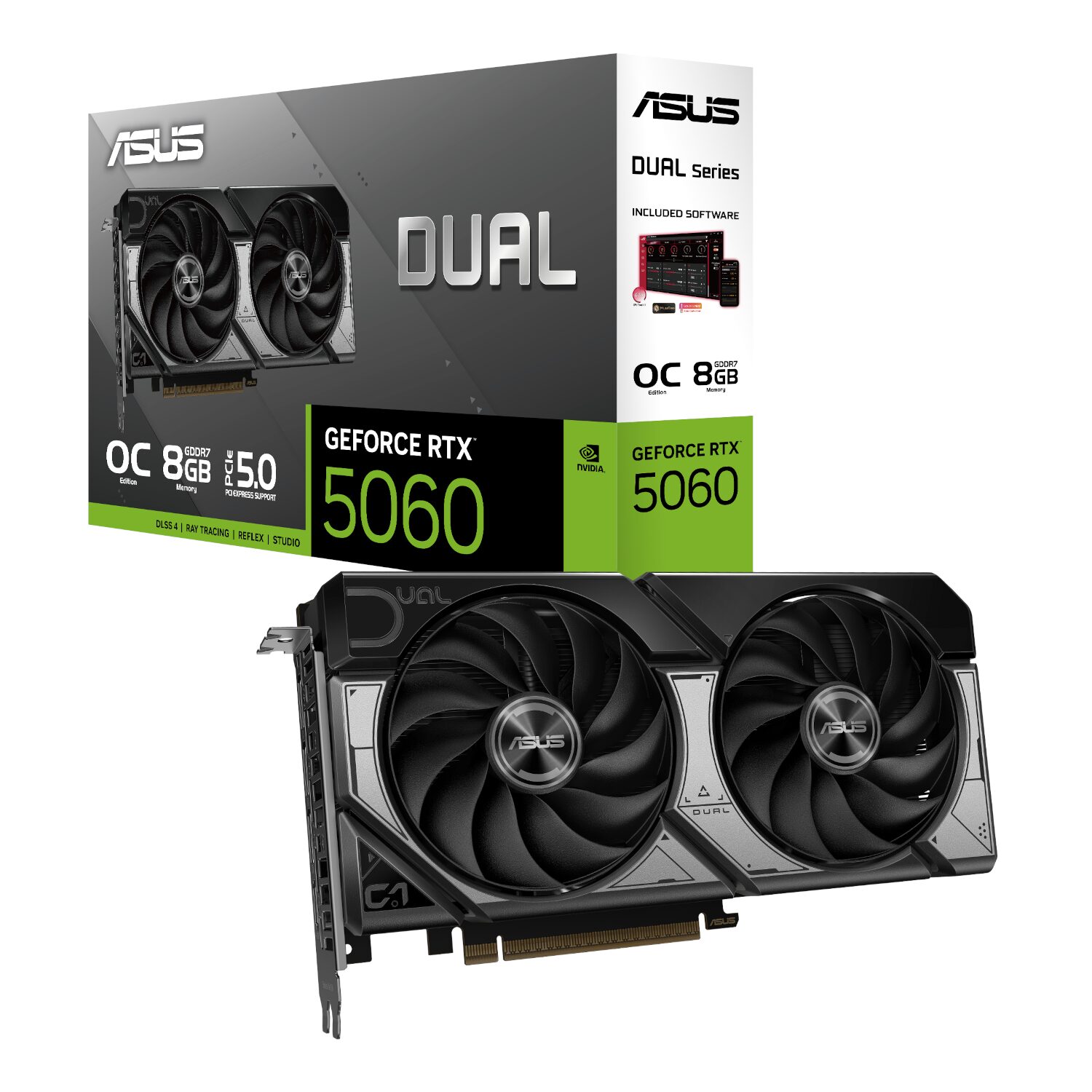 8GB ASUS Dual GeForce RTX 5060 OC Edition GDDR7 Graphics Card