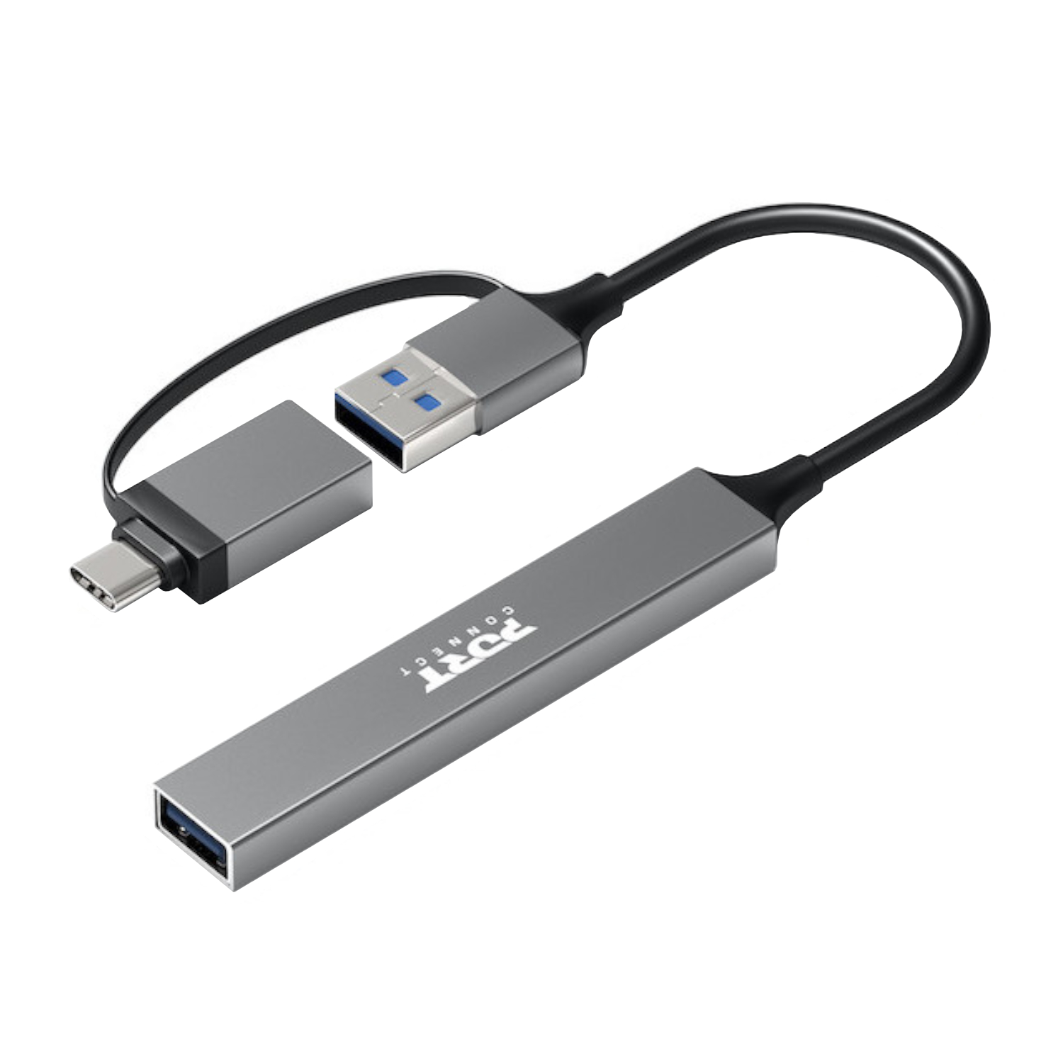 Port Connect USB Type-C to 4-port USB-A 3.0/2.0 Hub - Image 3
