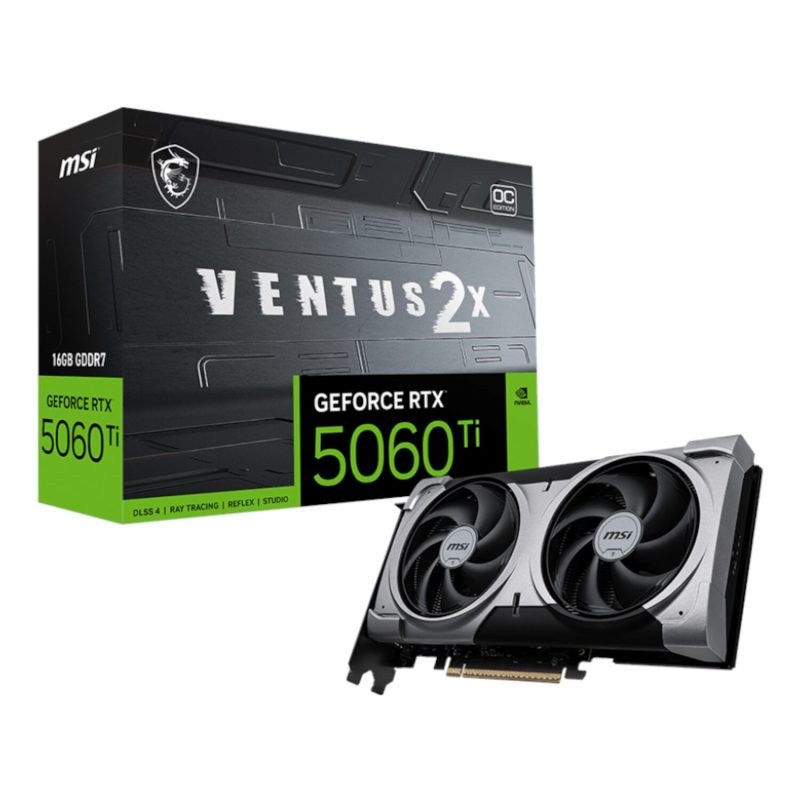 16GB MSI GeForce RTX 5060 Ti VENTUS 2X OC PLUS GDDR7 Graphics Card