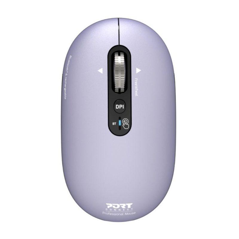 Port Connect PURE MAC Rechargeable Wireless and Bluetooth Mouse - Iris