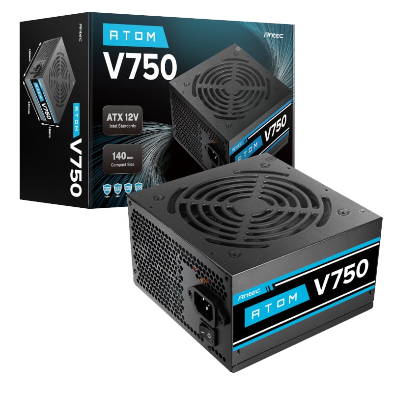 750W Antec Atom V750 Non-Modular Power Supply - Image 6