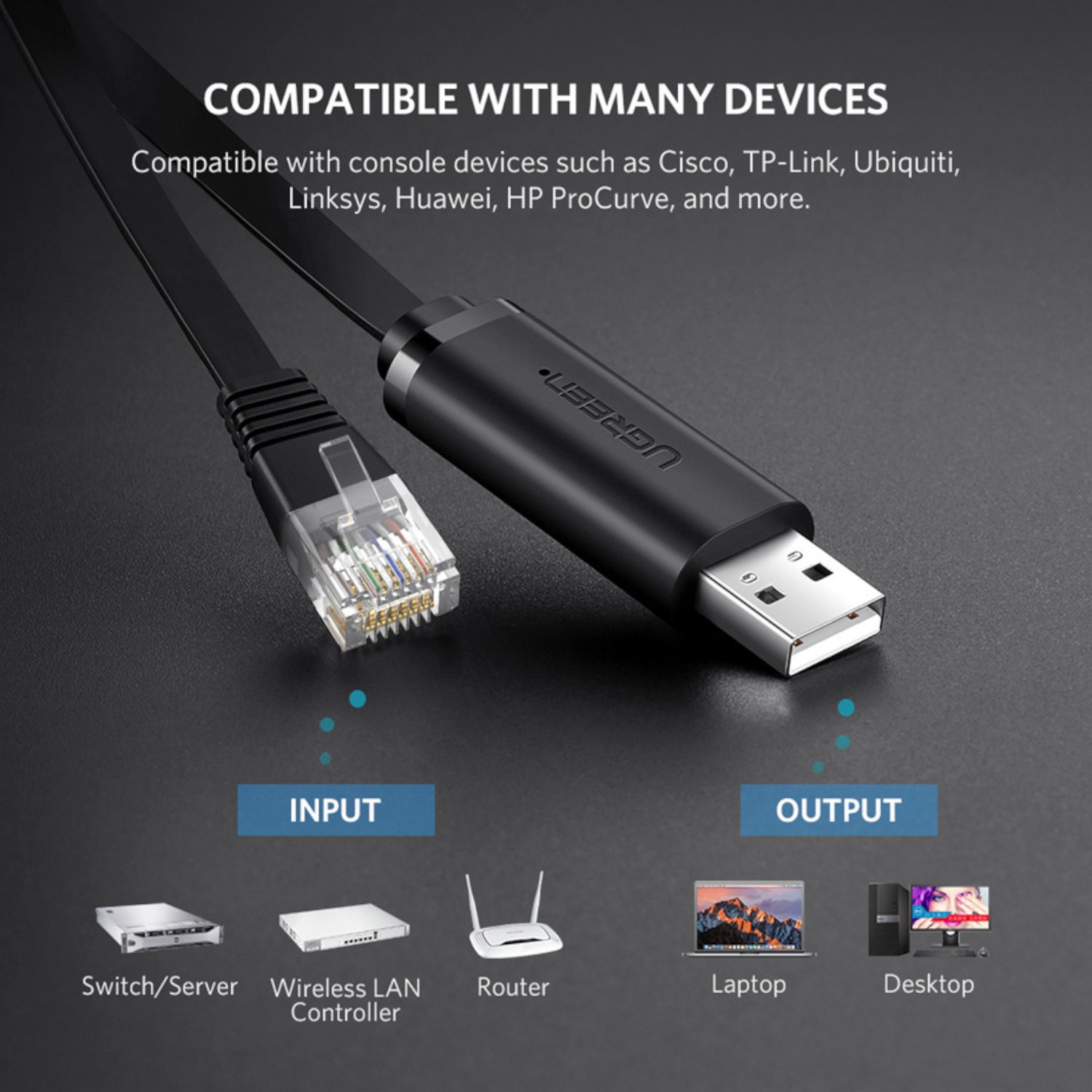 UGREEN USB-A to RJ45 Console Cable 1.5m - Image 3