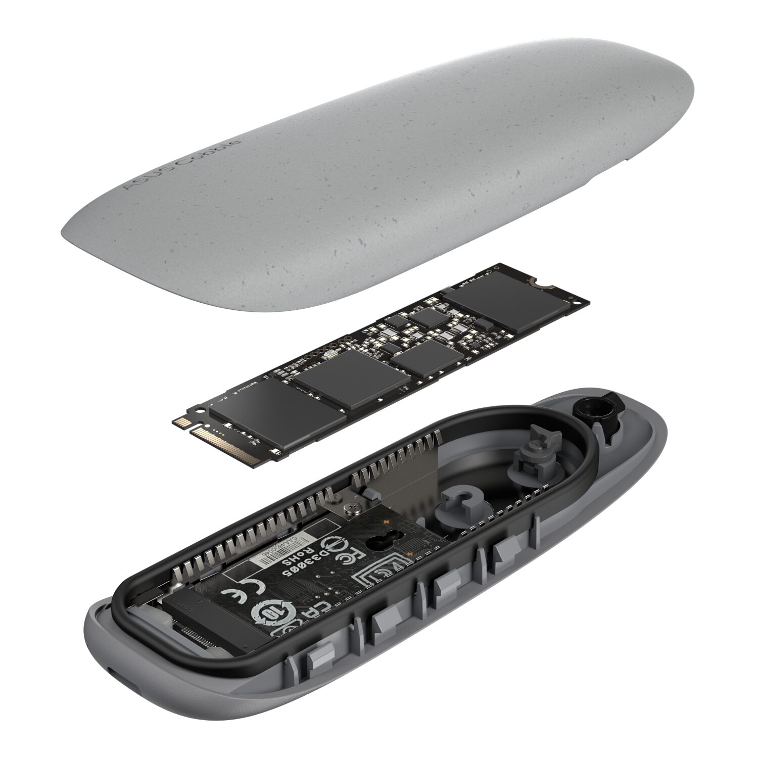Asus Cobble M.2 SSD Enclosure - Grey - Image 6