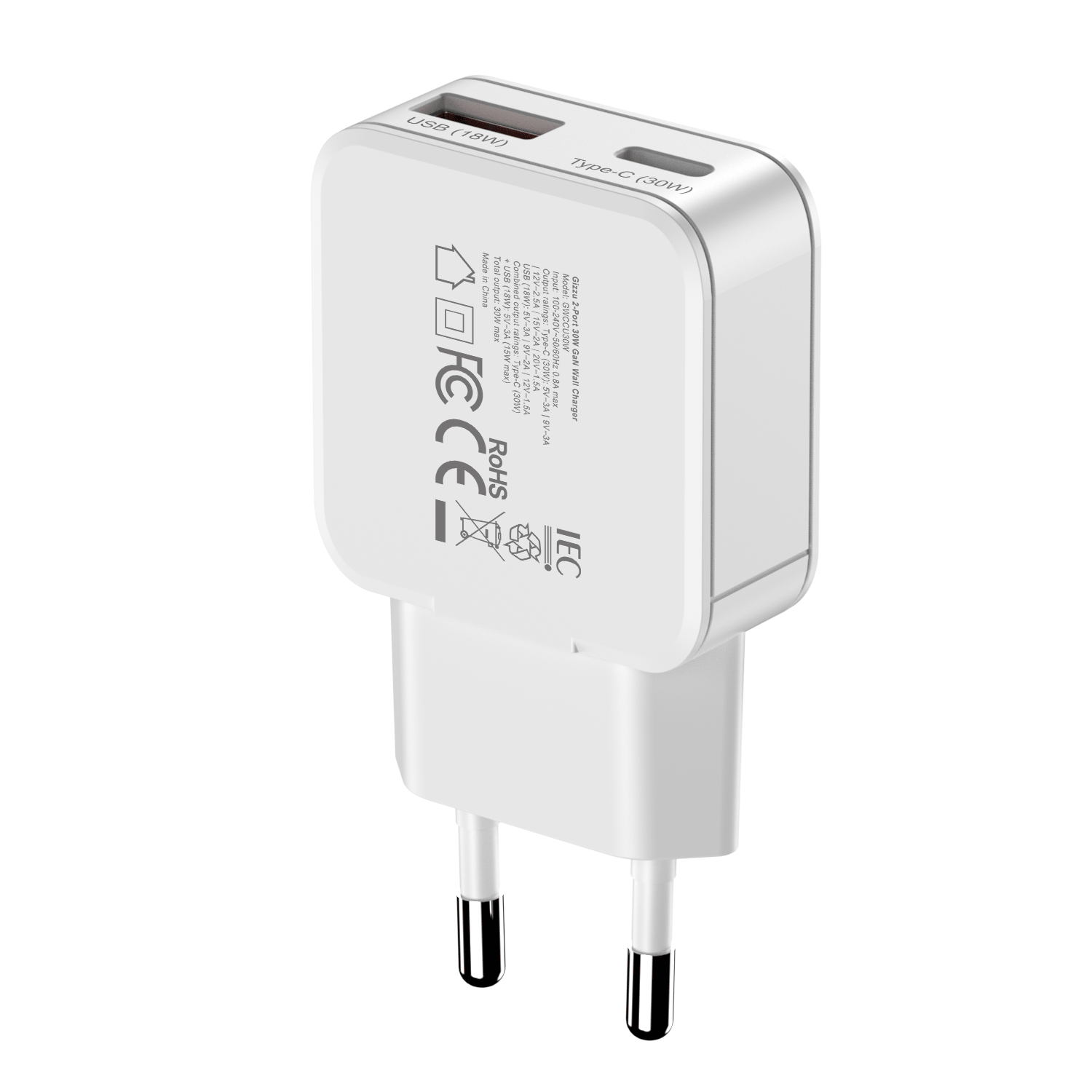 Gizzu 2-Port 30W GaN Wall Charger - Image 5