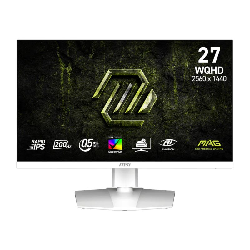 27" MSI MAG 274QRFW E20 WQHD 200Hz IPS Gaming Monitor - White