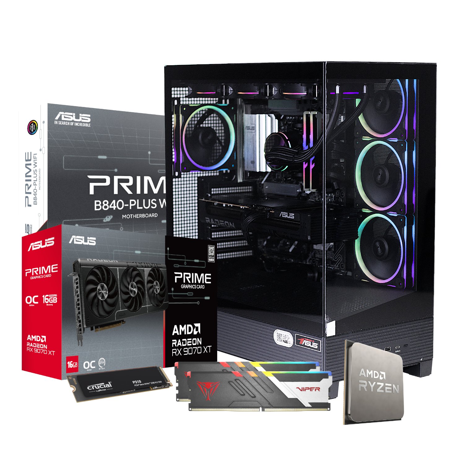 PCBuilder Ryzen 7 7800X3D MAXIMUS Windows 11 Gaming PC - Image 2