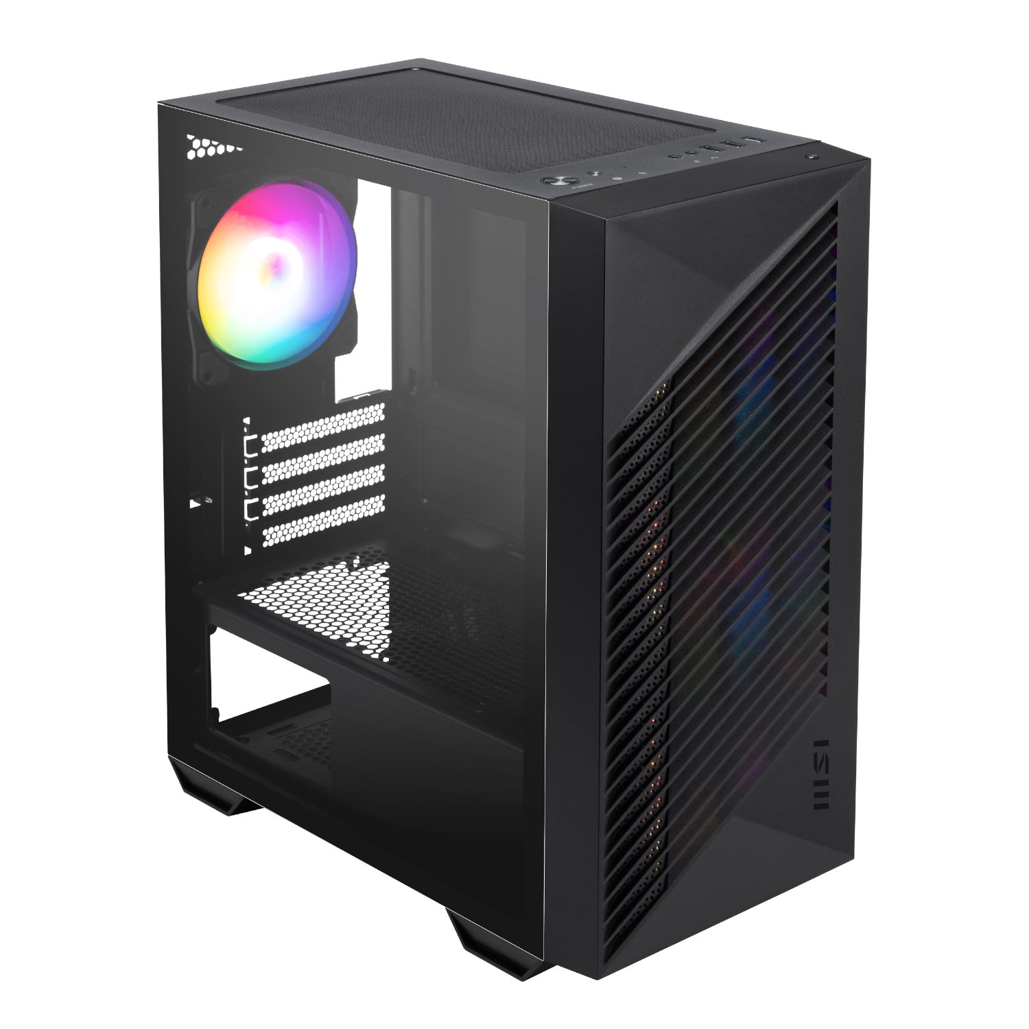 MSI PRO FORGE M050A Micro-ATX Gaming Chassis - Black - Image 4