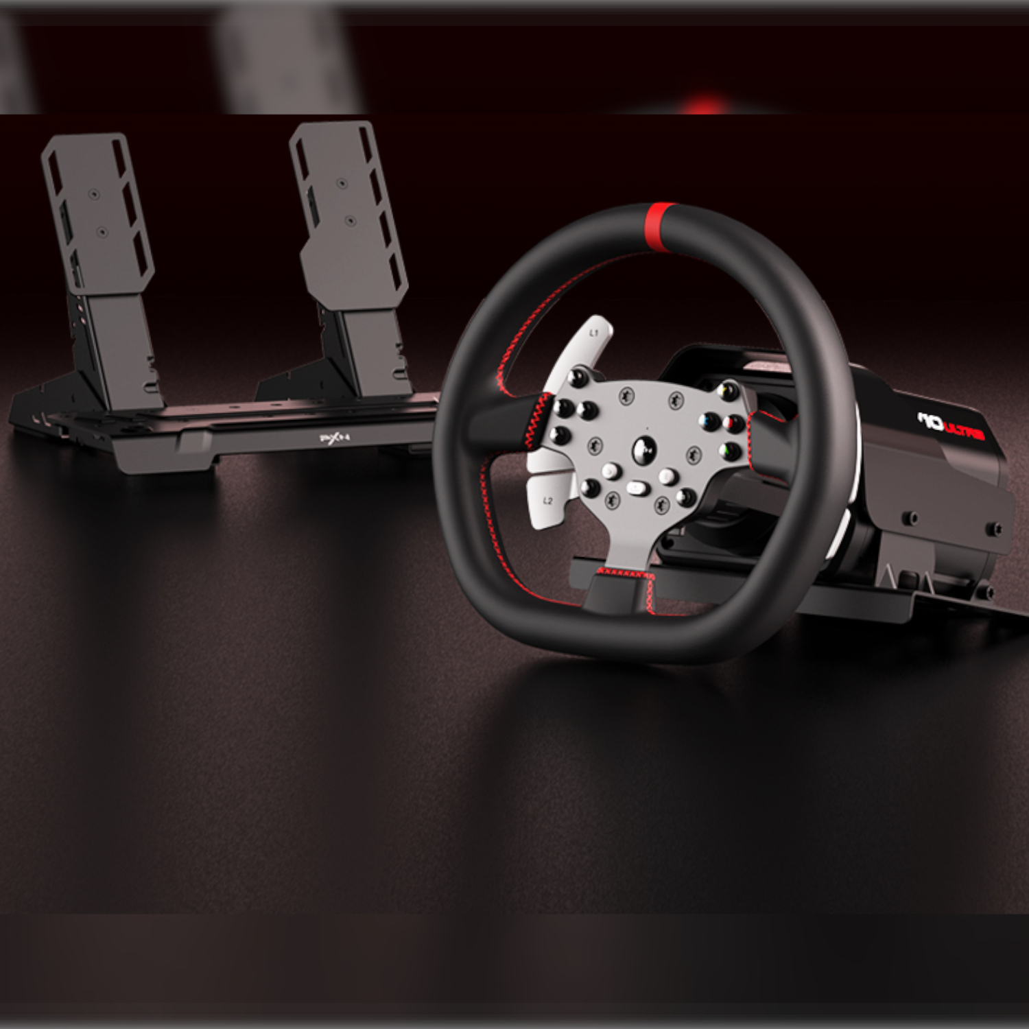 PXN V10 Ultra 270/90 Degree 3.2nm Direct Drive USB Steering Wheel with Hall Effect Dual Pedals - Image 4