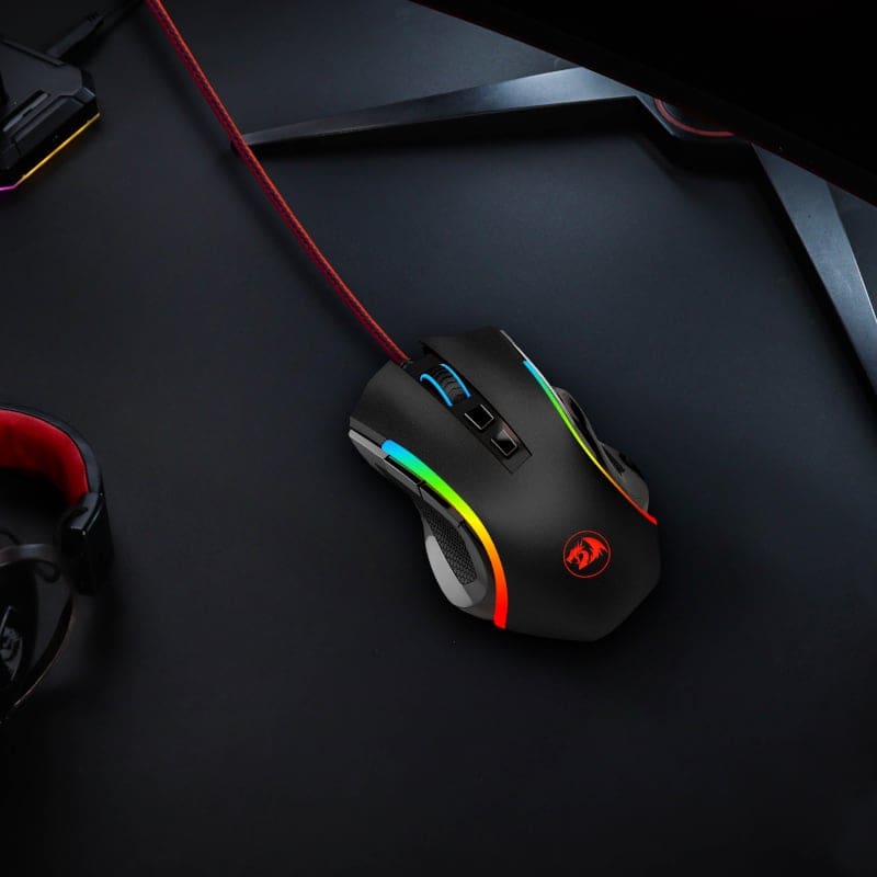Redragon Griffin 7200DPI Gaming Mouse - Black - Image 5