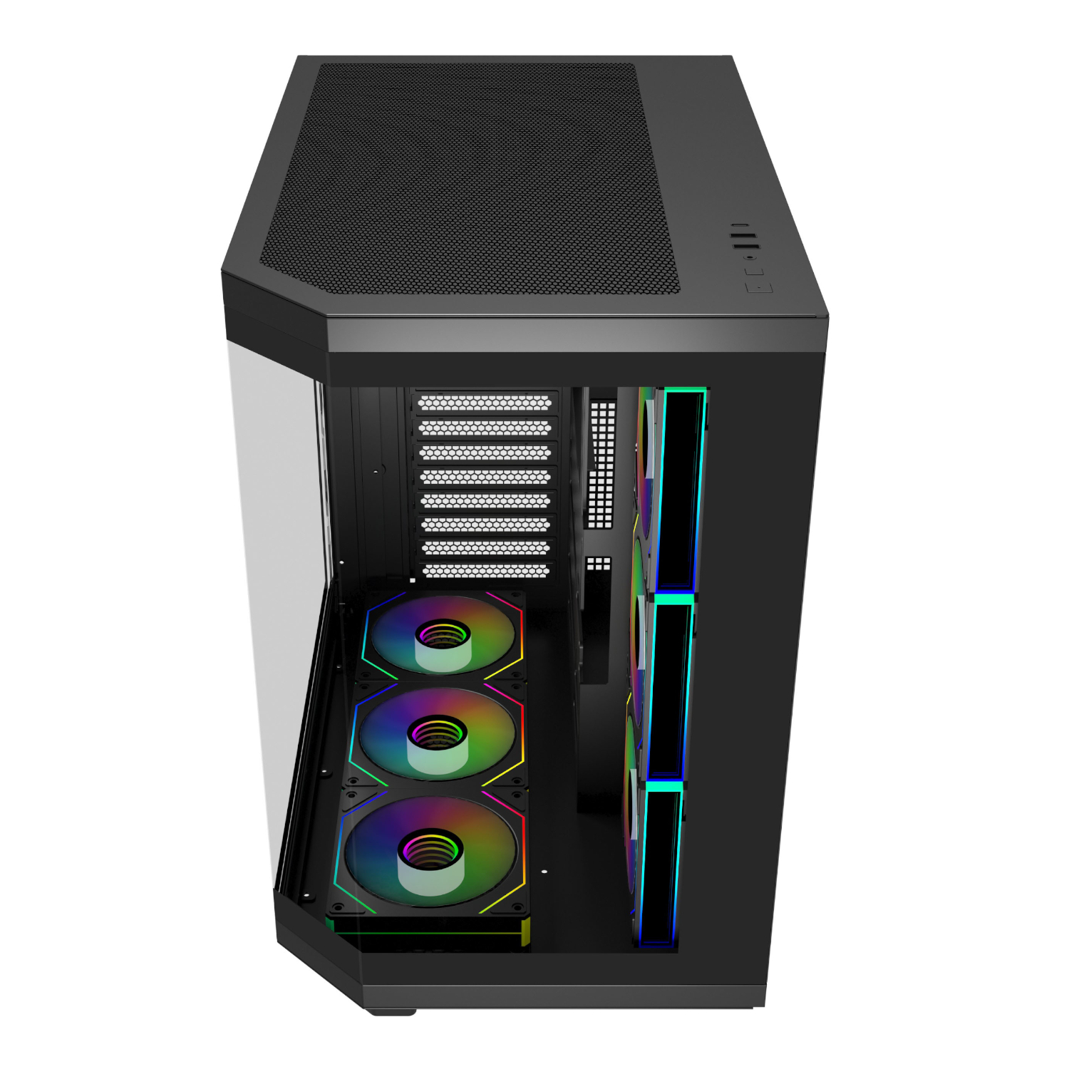 FSP U580 ARGB ATX Ultra Tower Gaming Chassis - Black - Image 4